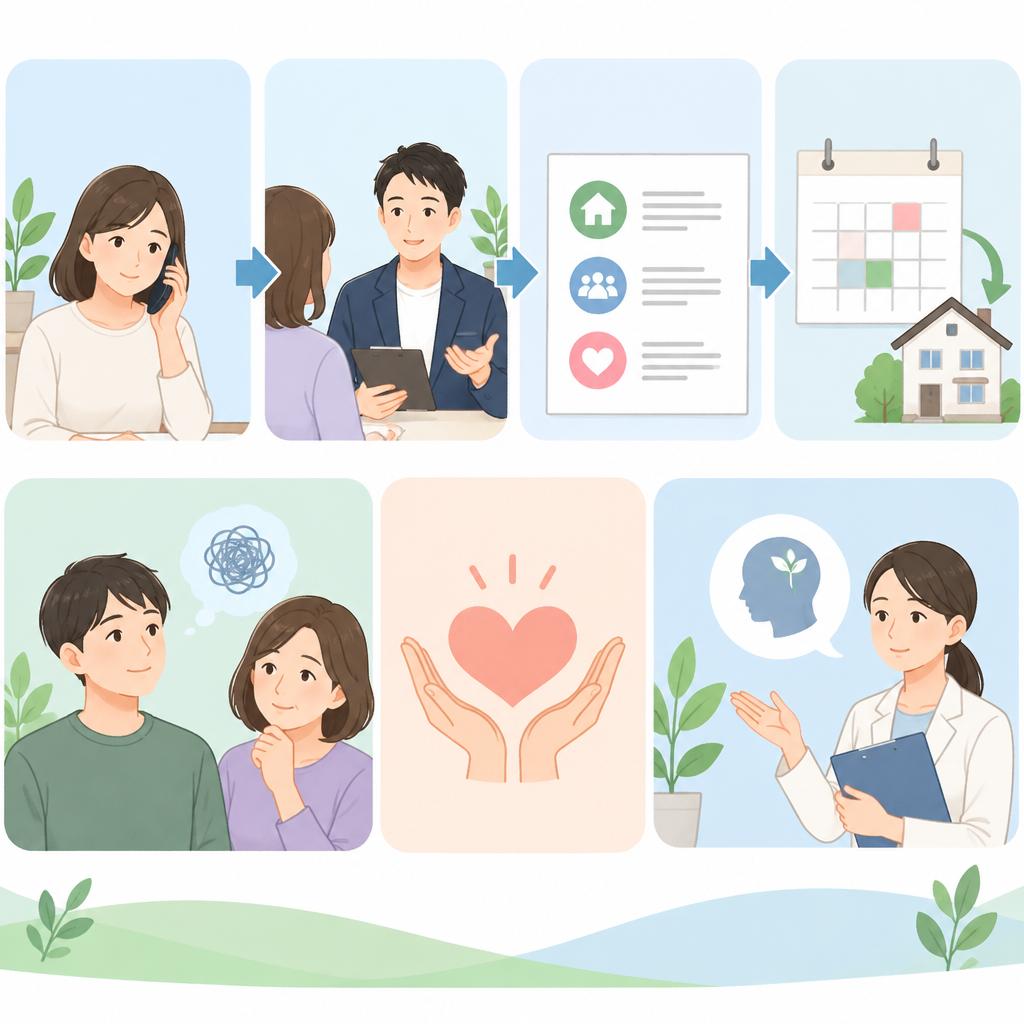 相談から訪問開始まで、焦らず一緒に進めます