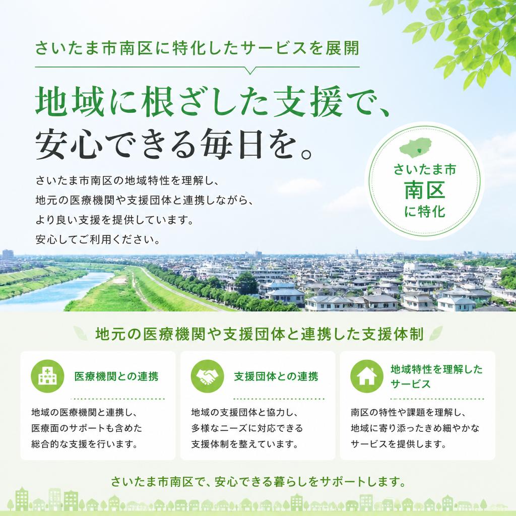 南区の地域に根差したサポート