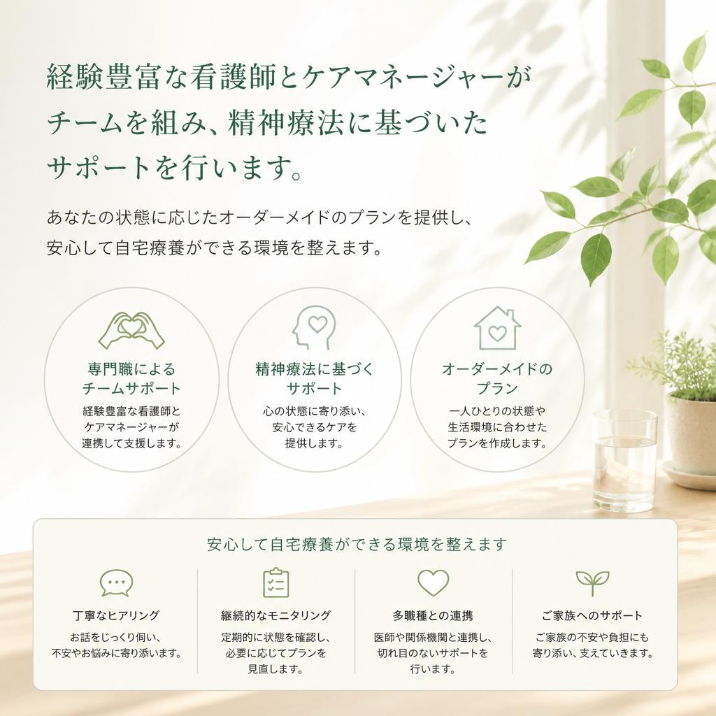 専門的なサポートを提供する訪問看護