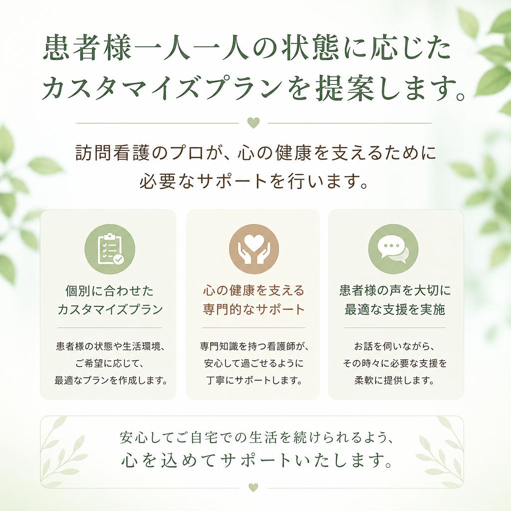 個別に合わせた支援プラン