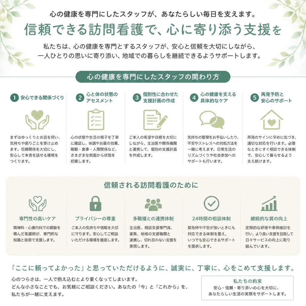 心のケアに特化した専門家がサポート