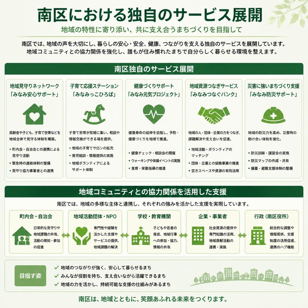 南区に特化した地域密着型のサービス