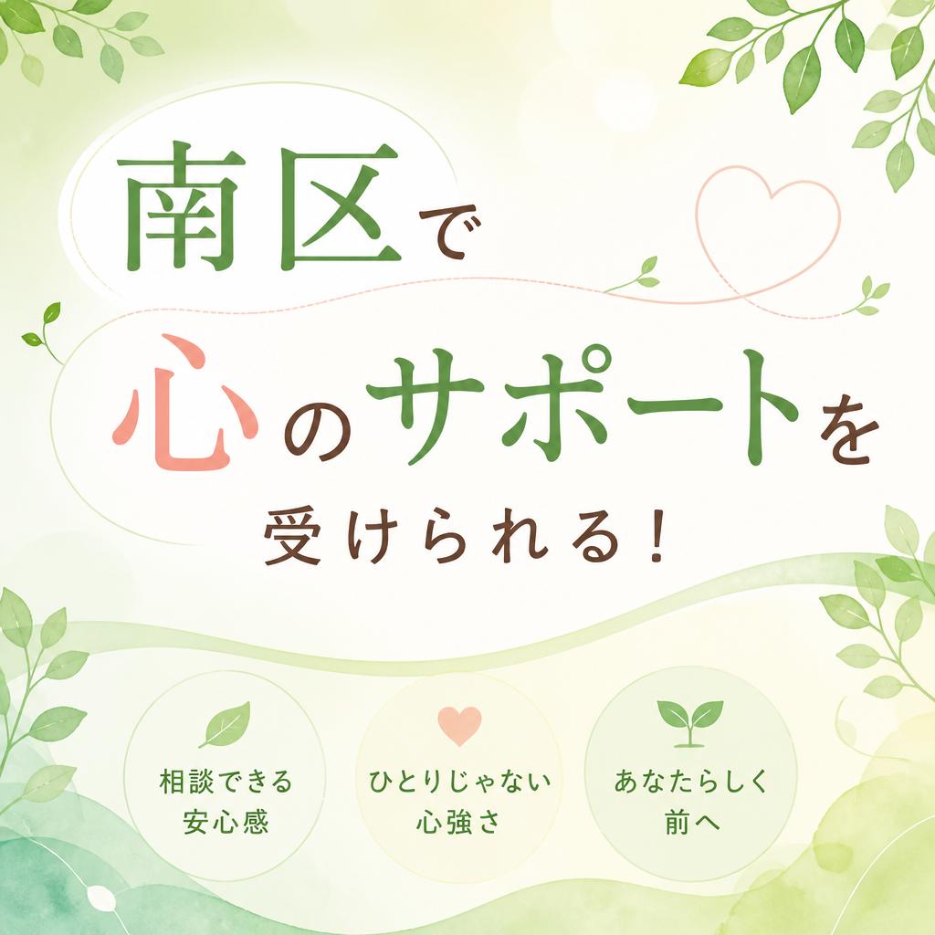 南区で心のサポートを受けられる！