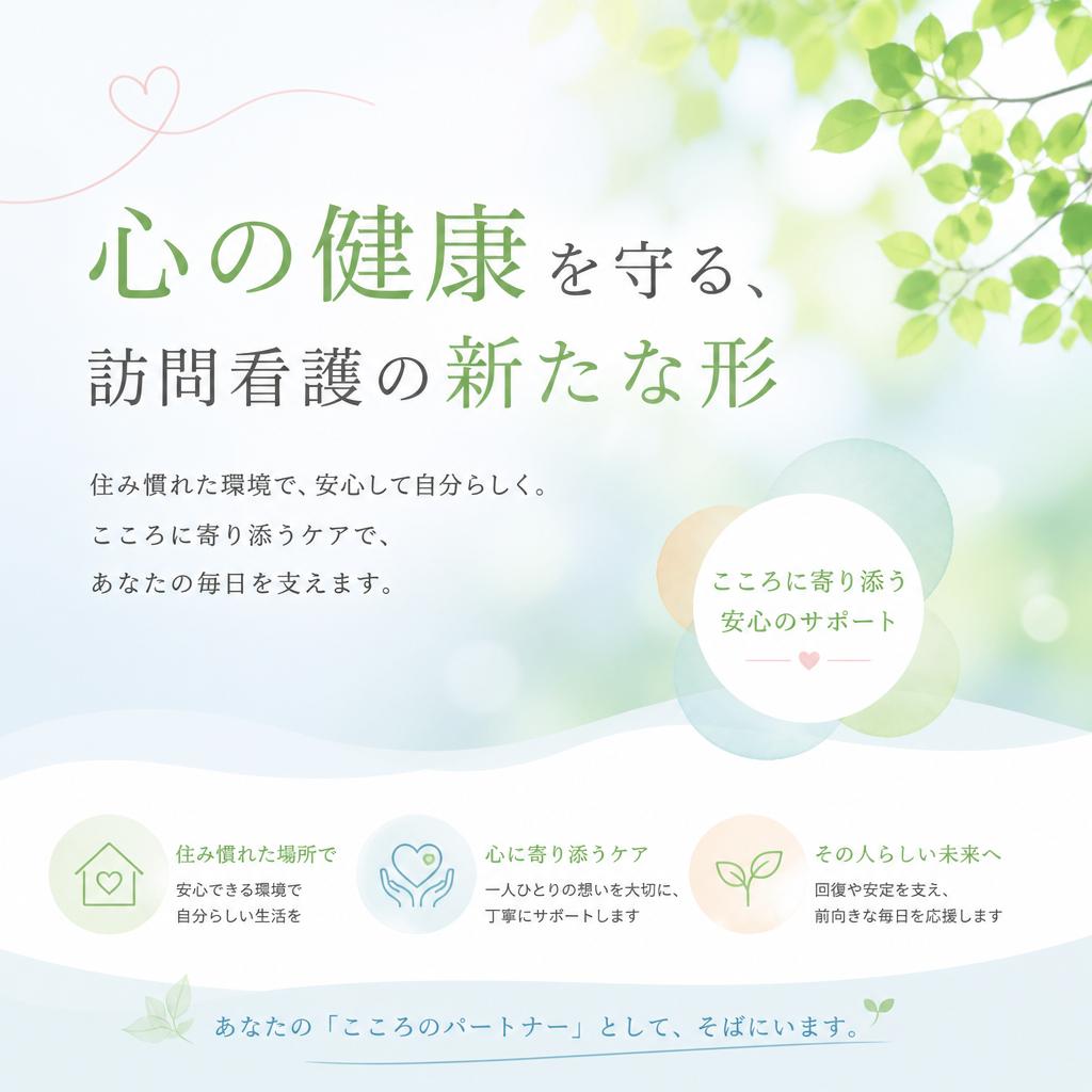 心の健康を守る、訪問看護の新たな形