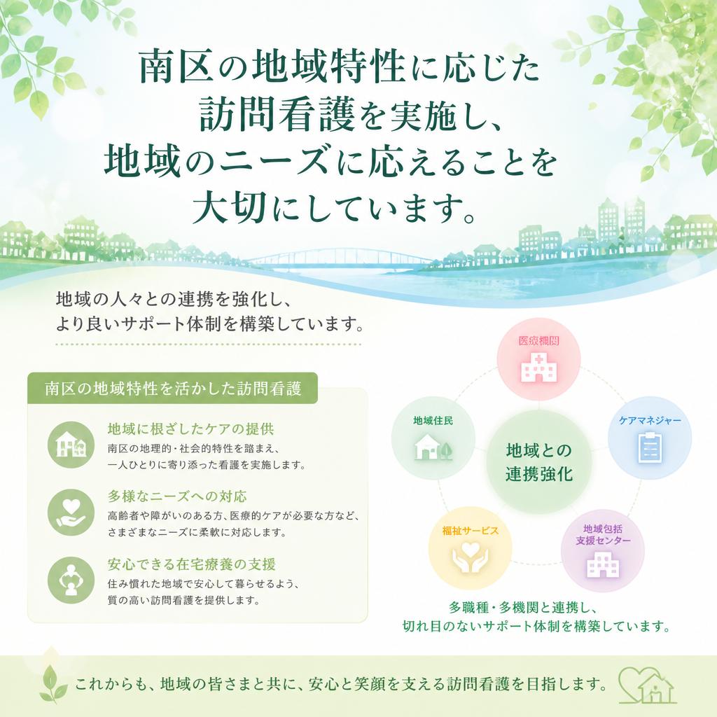 地域に根差した看護:南区の特性を生かしたサービス