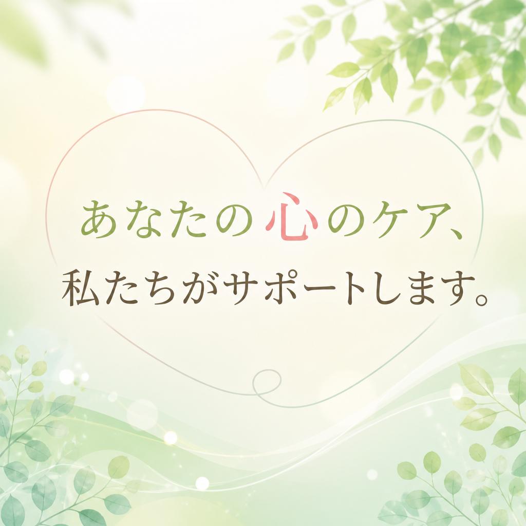 あなたの心のケア、私たちがサポートします。