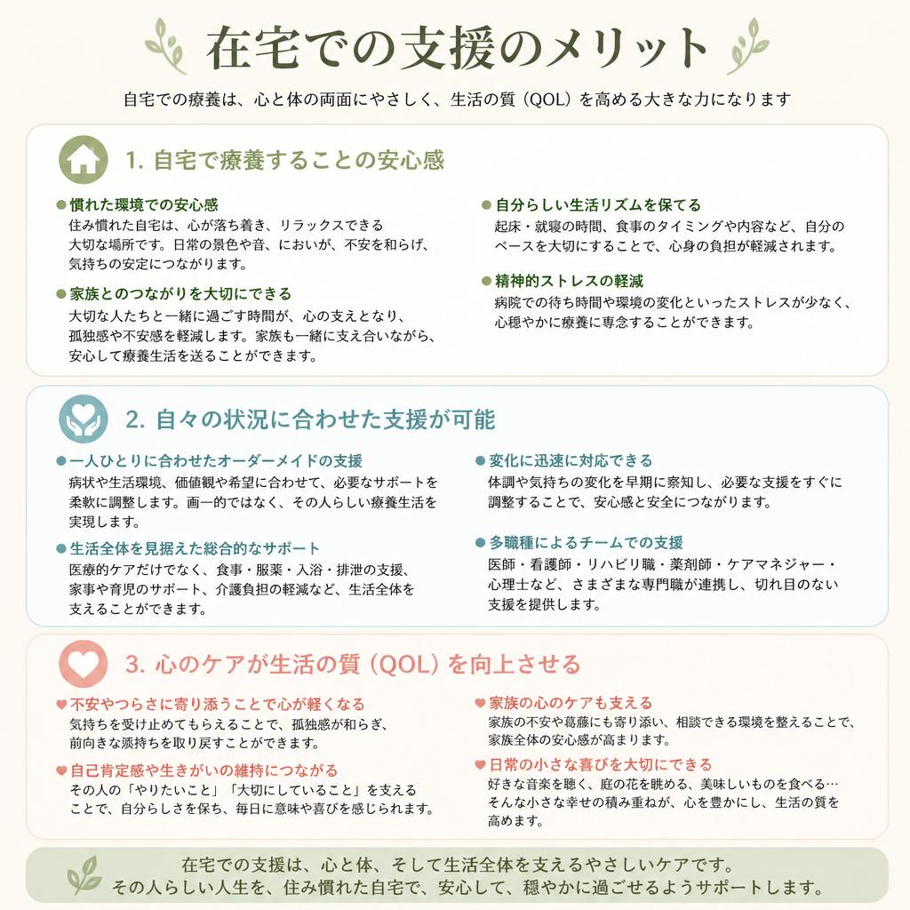 在宅支援のメリット