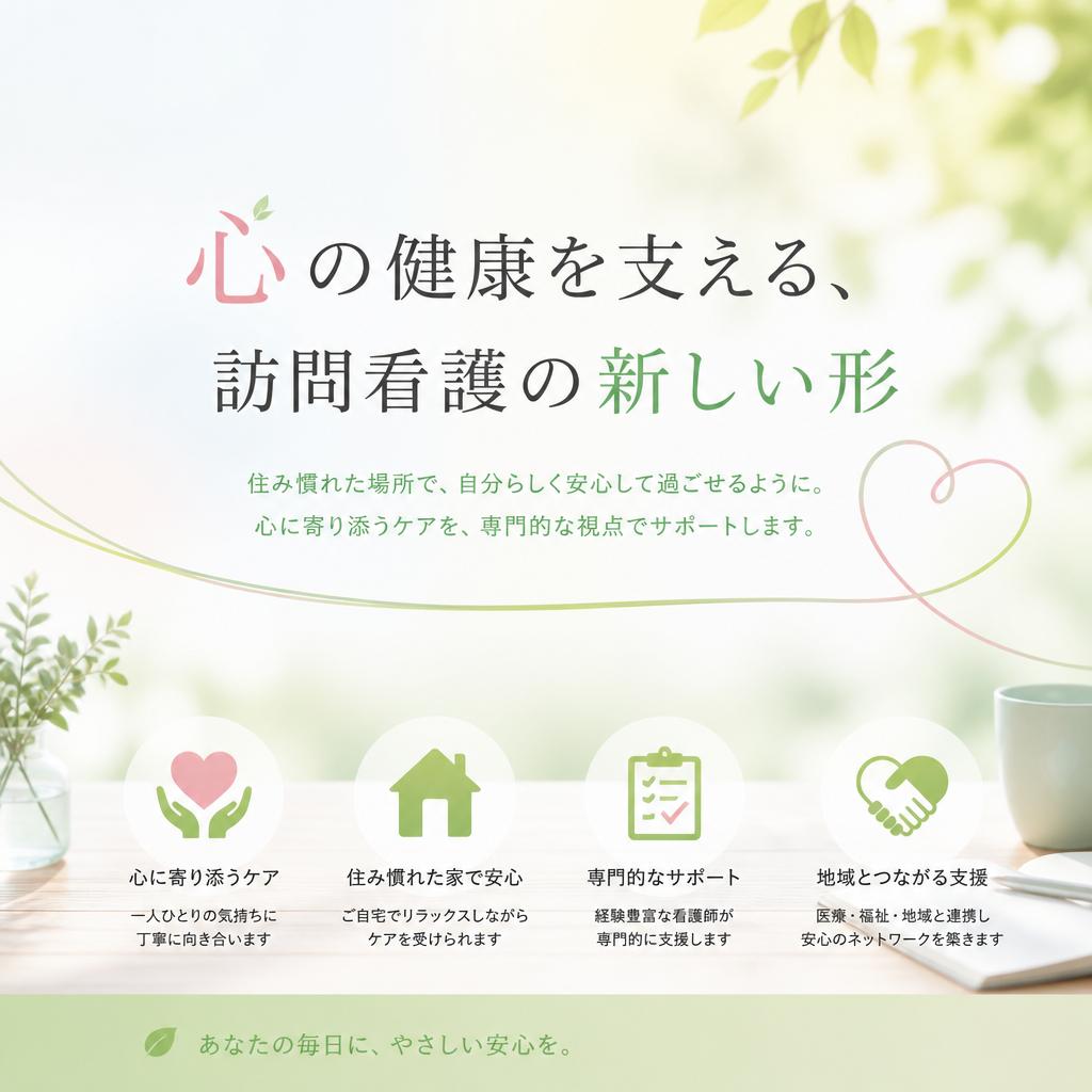 心の健康を支える、訪問看護の新しい形