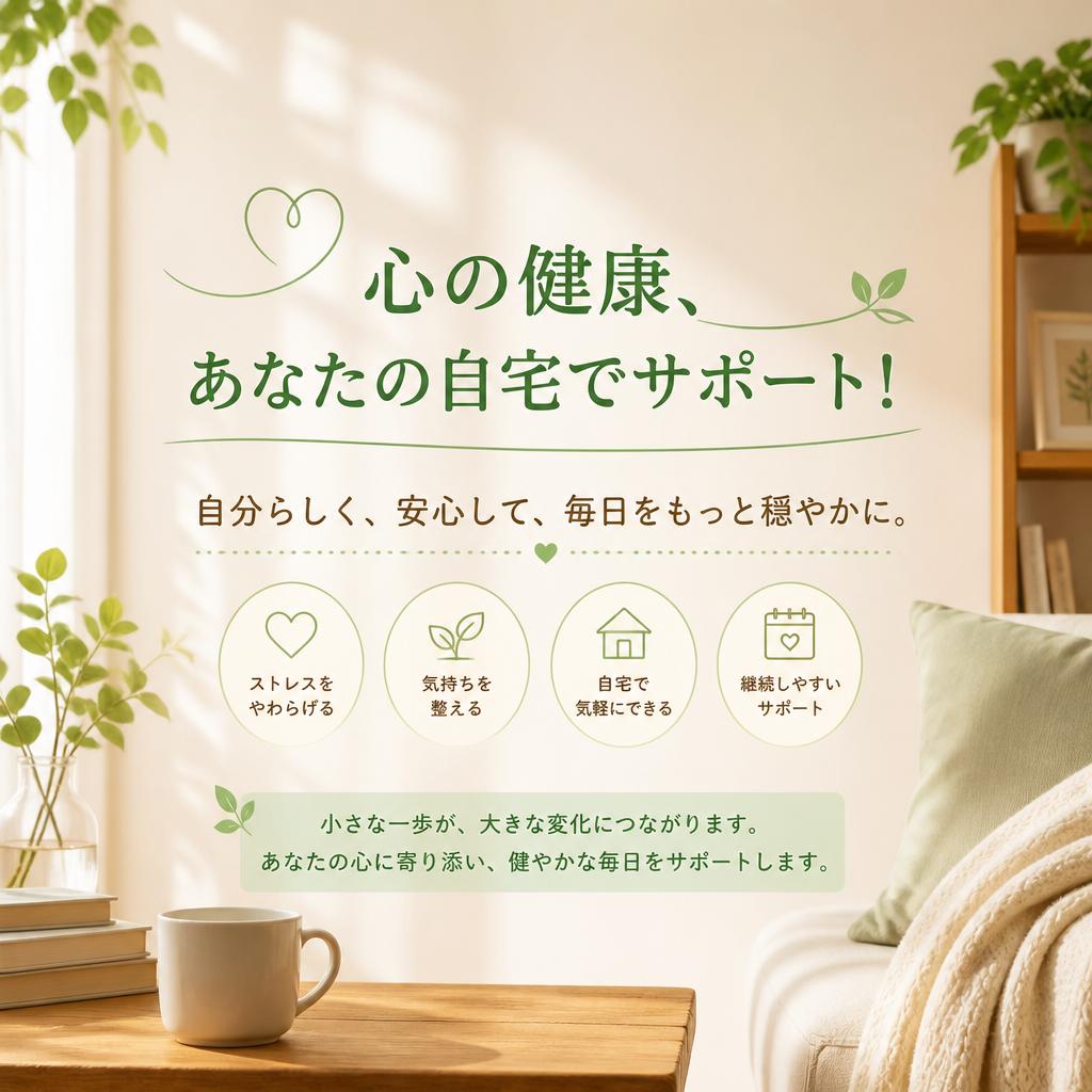 心の健康、あなたの自宅でサポート！