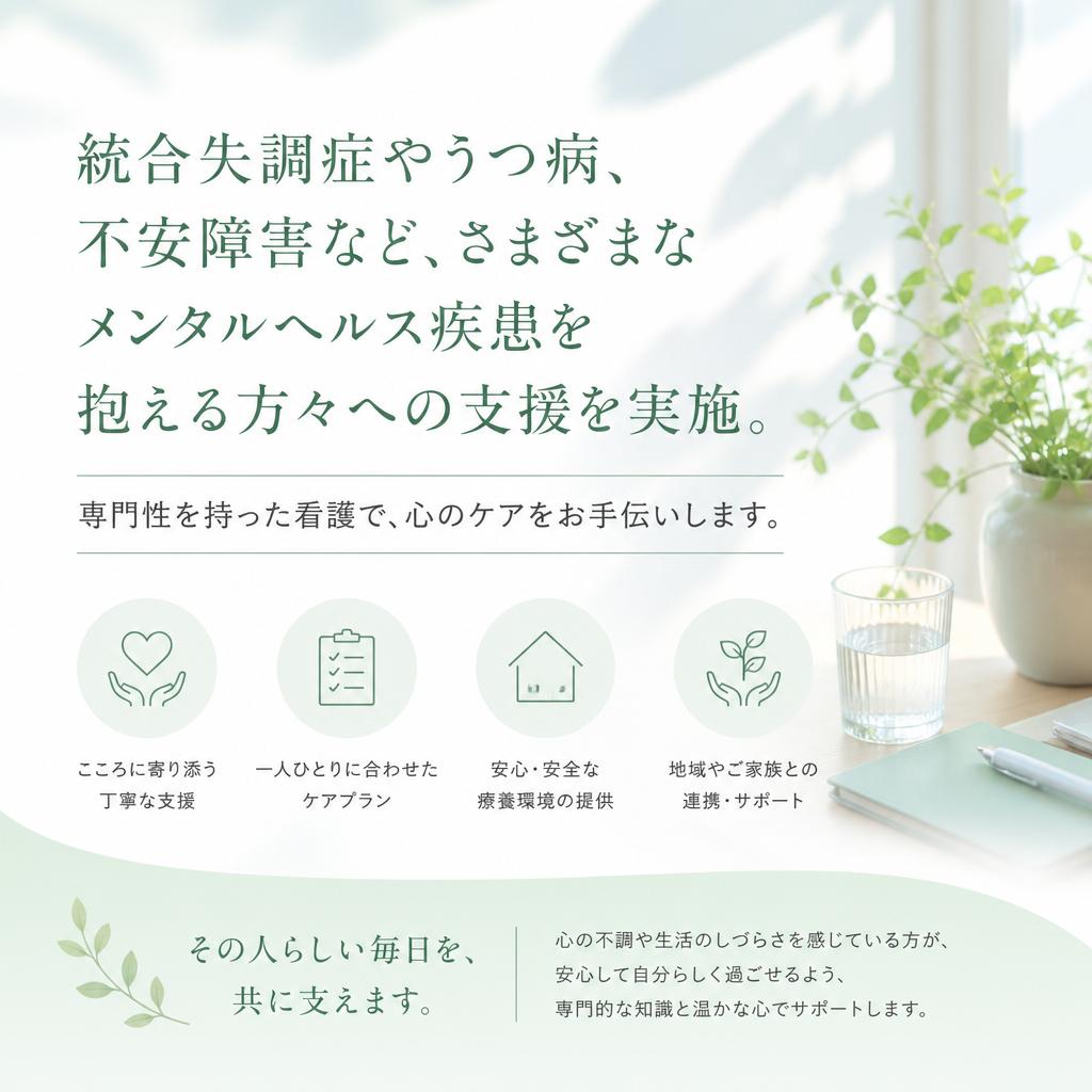 取り扱うメンタルヘルス疾患