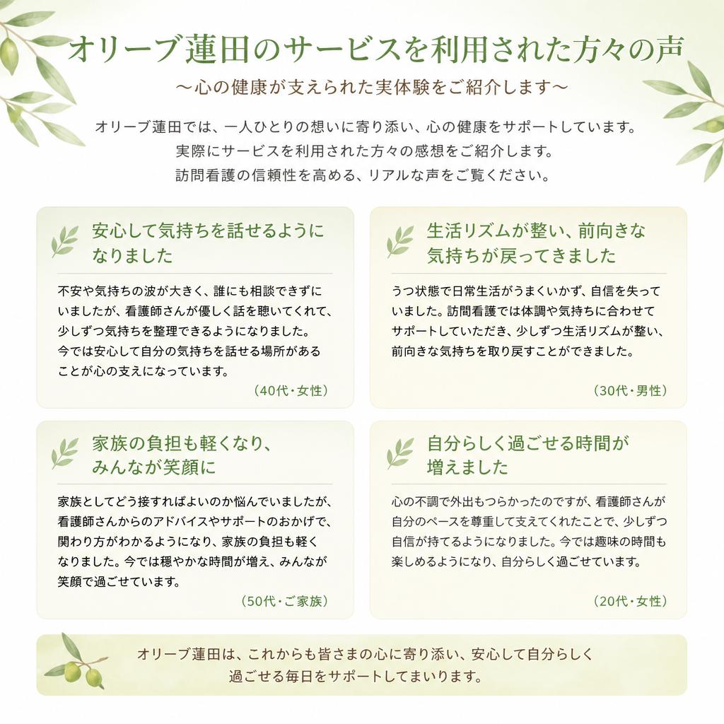 利用者様の声