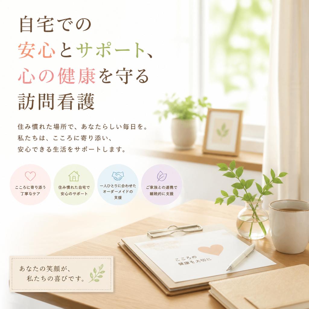 自宅での安心とサポート、心の健康を守る訪問看護