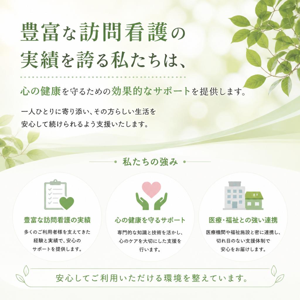 訪問看護の実績と信頼