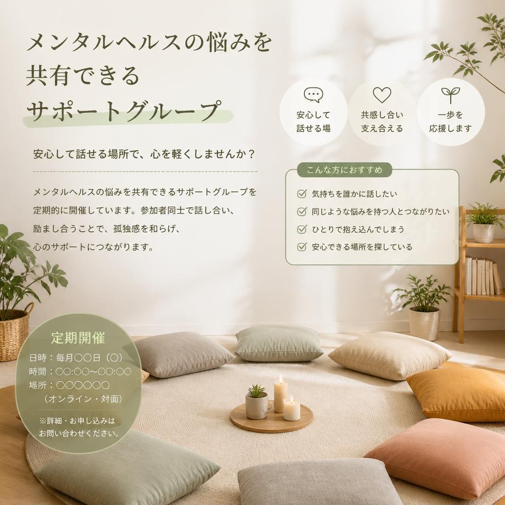 参加しやすいサポートグループ