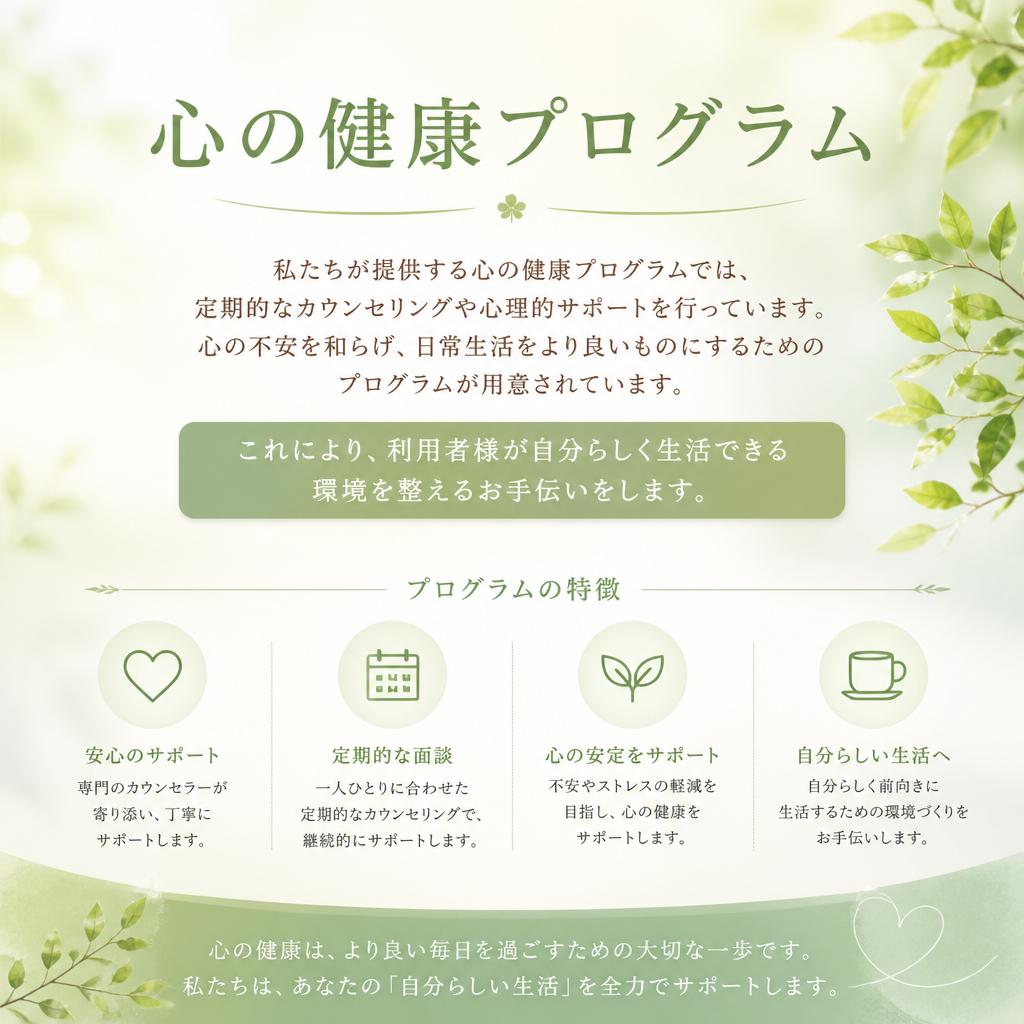 心の健康プログラムのご紹介