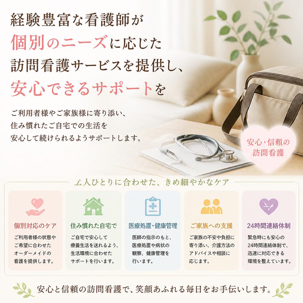 専門スタッフによる安心の訪問