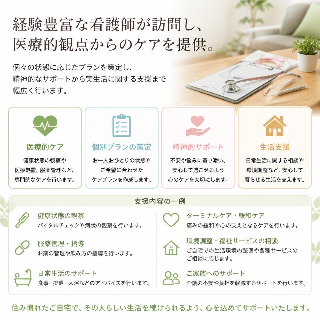 オリーブ訪問看護の専門家によるサポート