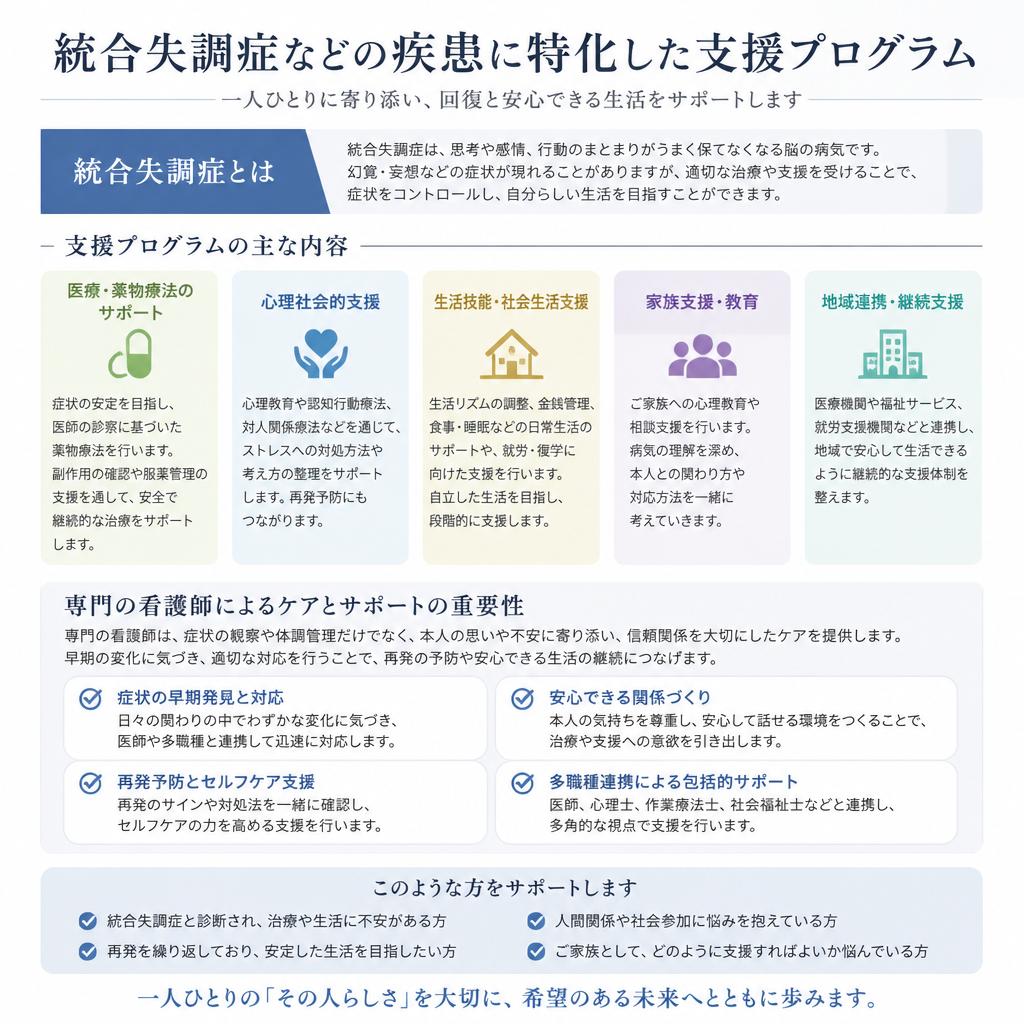 統合失調症に特化した支援プログラム