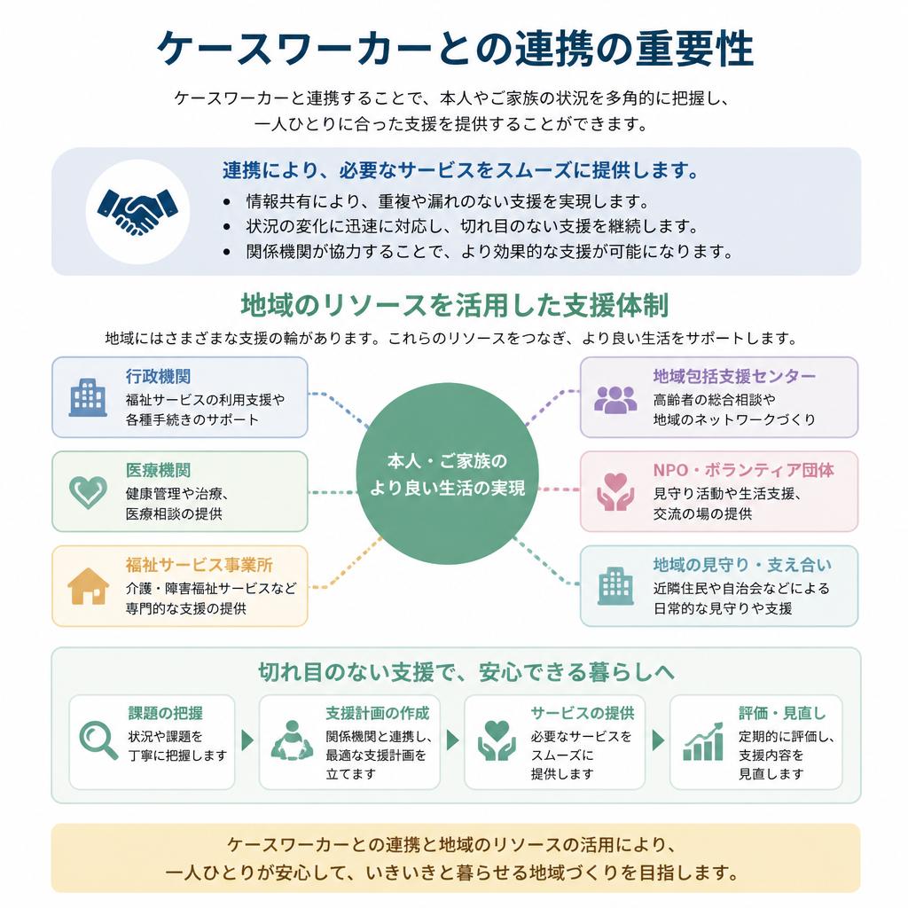 ケースワーカーとの連携による安心サポート