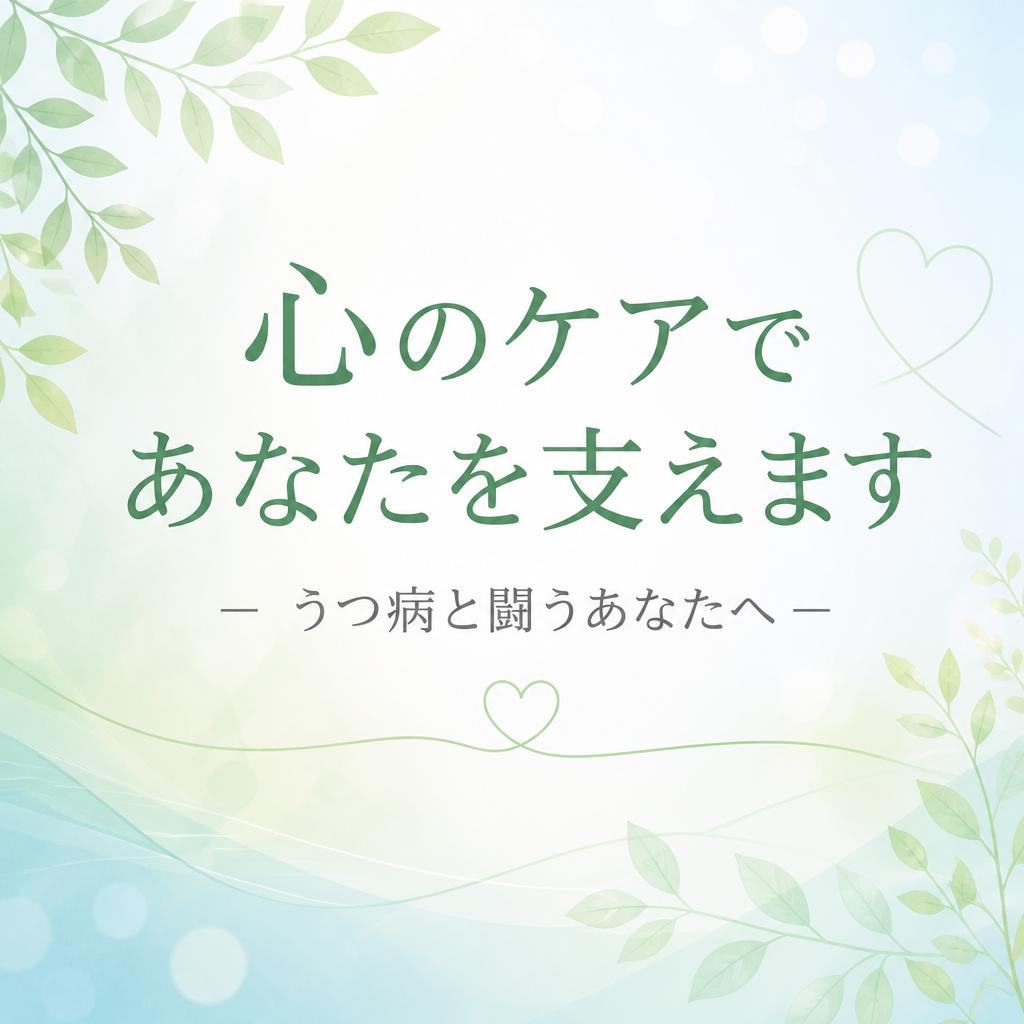 心のケアであなたを支えます – うつ病と闘うあなたへ
