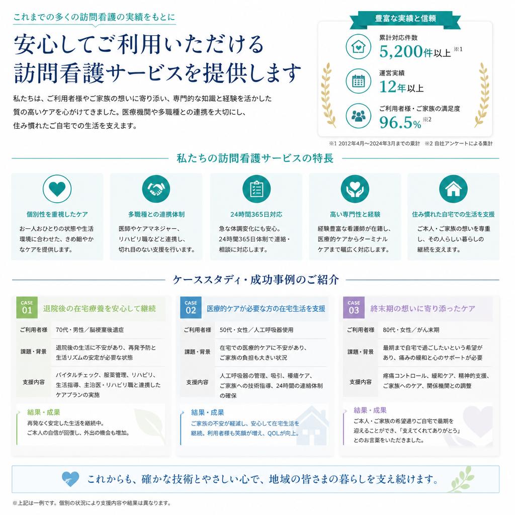 実績に基づく安心のサービス