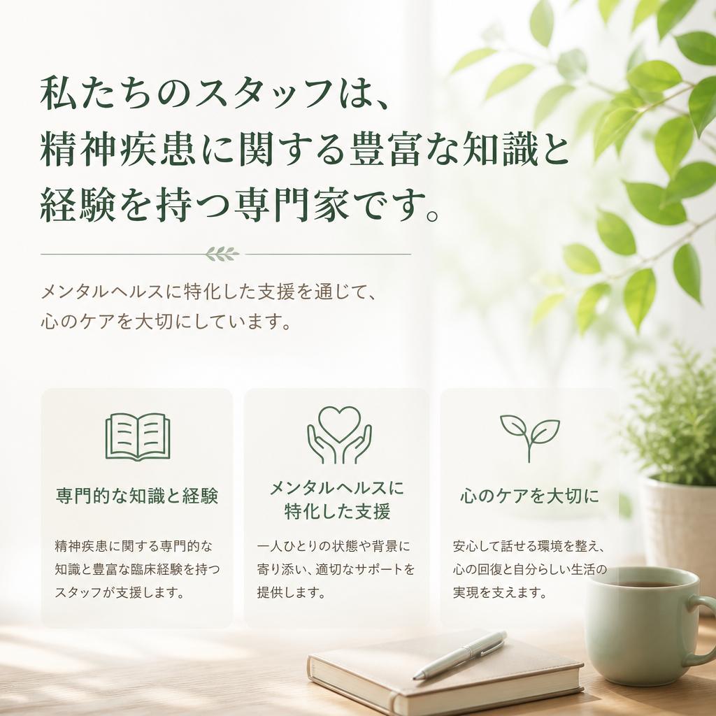 心の健康を支える専門家たち