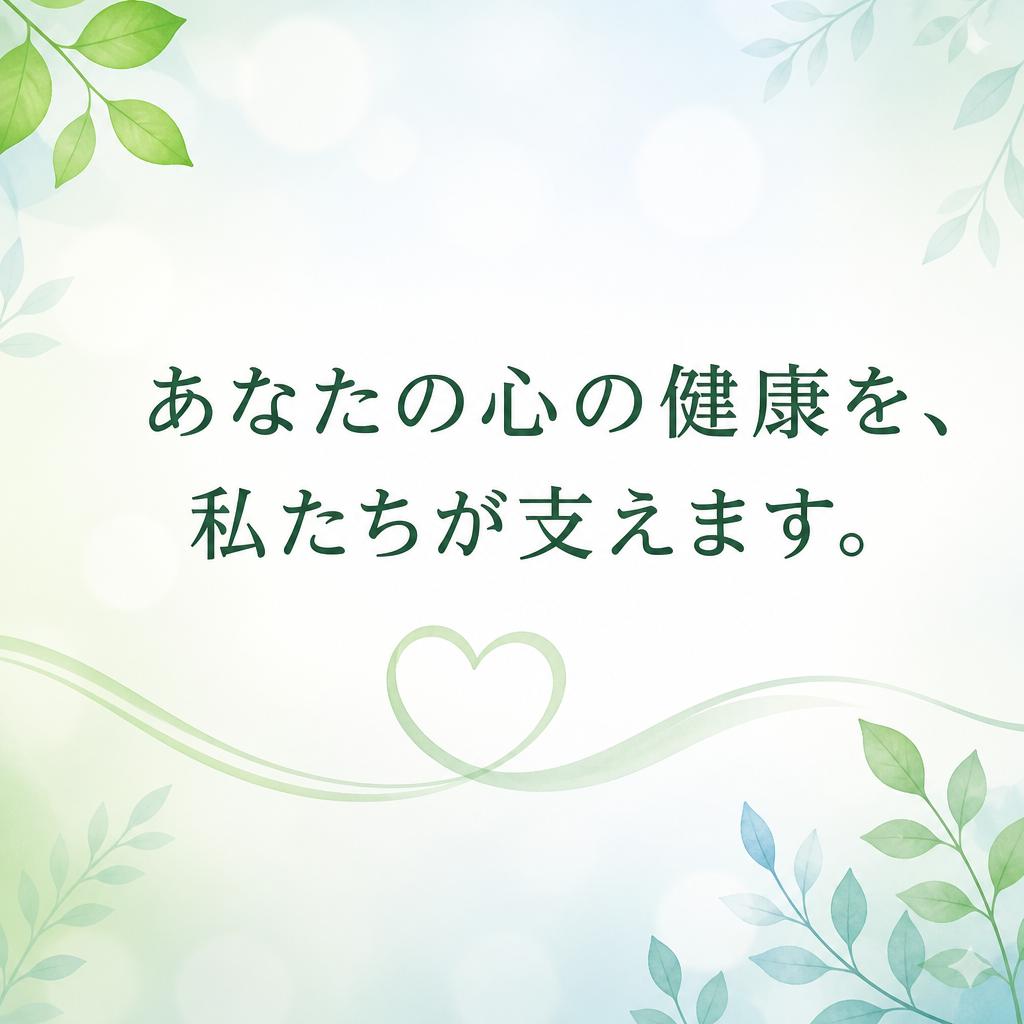 あなたの心の健康を、私たちが支えます。