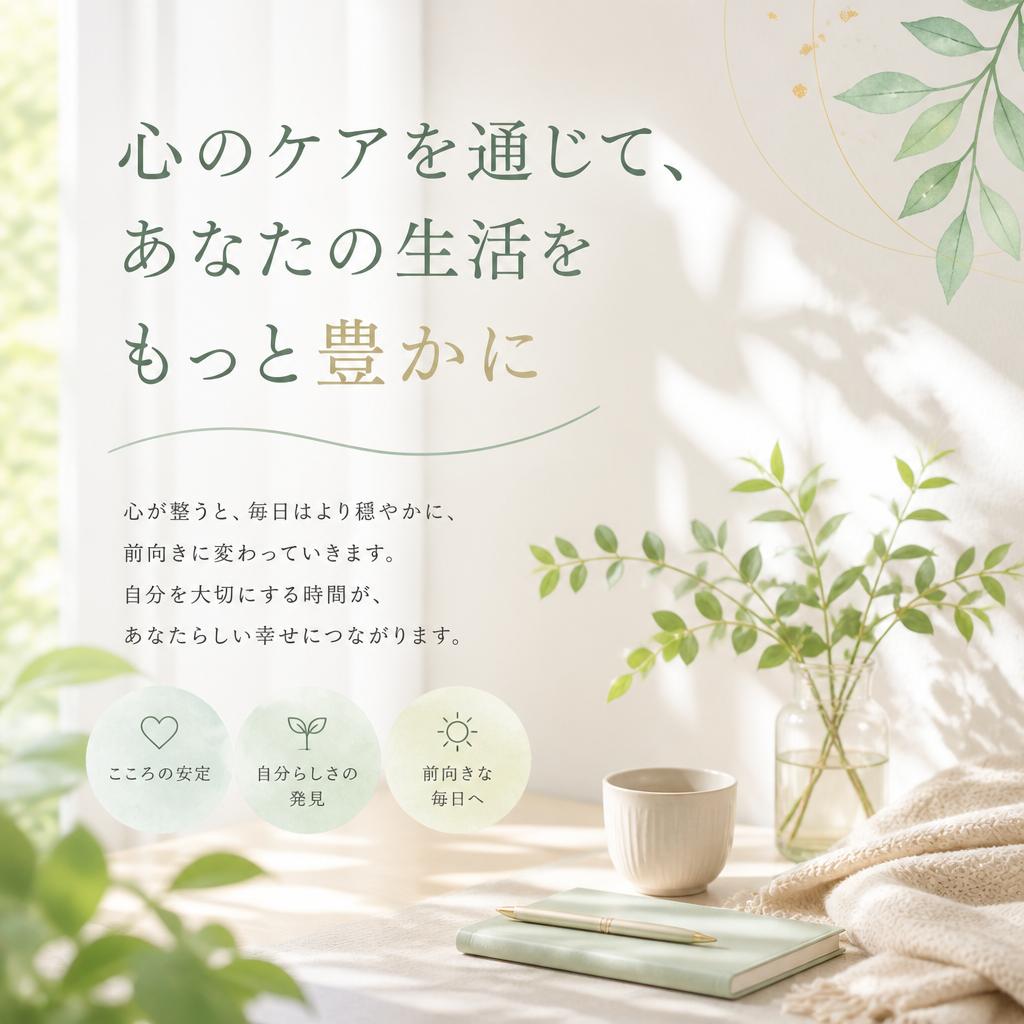 心のケアを通じて、あなたの生活をもっと豊かに