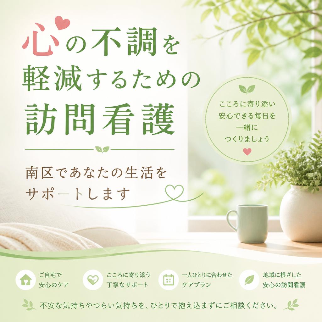 心の不調を軽減するための訪問看護 - 南区であなたの生活をサポートします