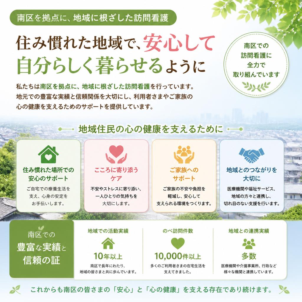 南区に特化した地域密着型のサポート