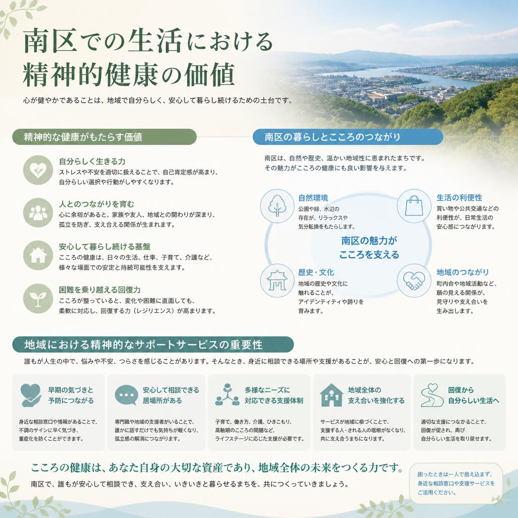 南区における精神的ケアの重要性
