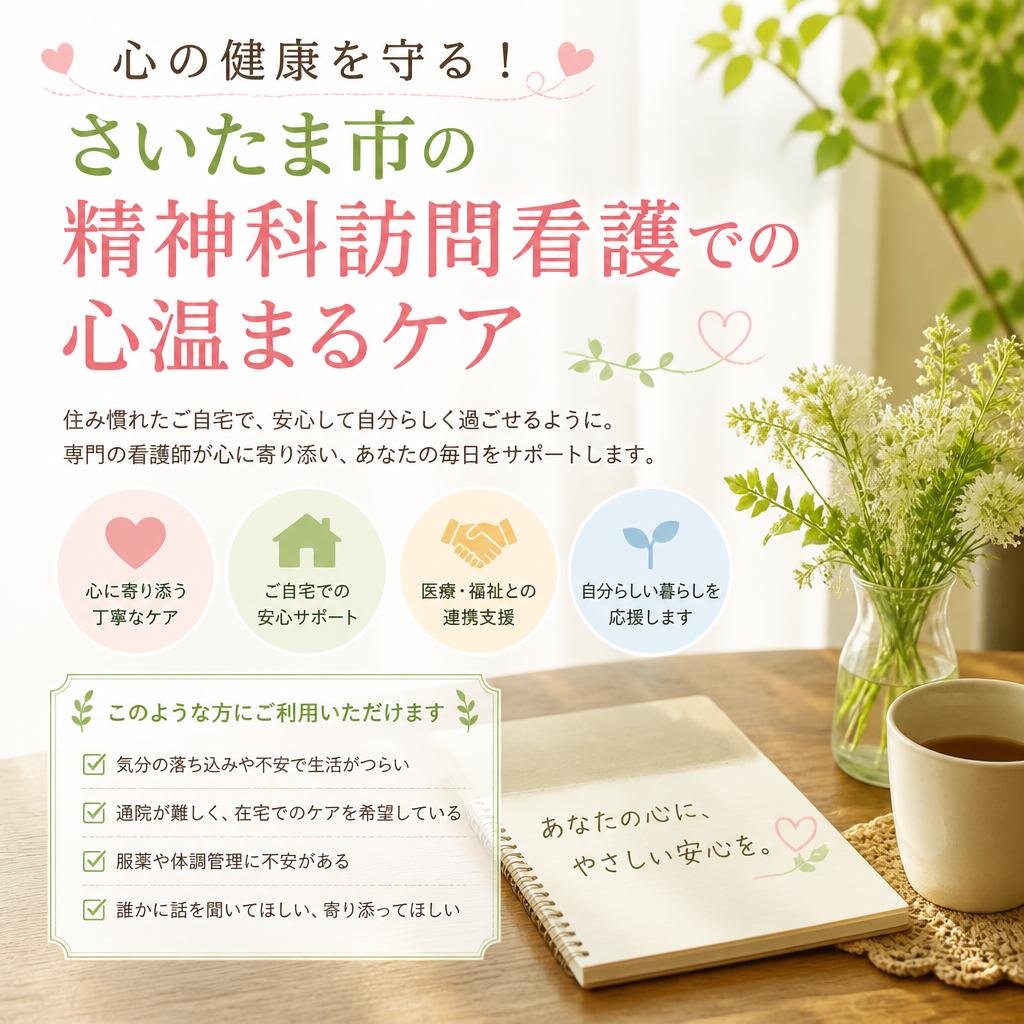 心の健康を守る！さいたま市の精神科訪問看護での心温まるケア