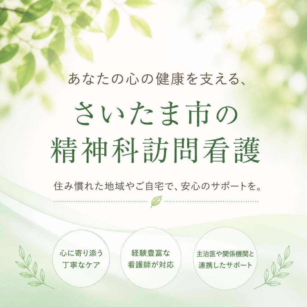 あなたの心の健康を支える、さいたま市の精神科訪問看護
