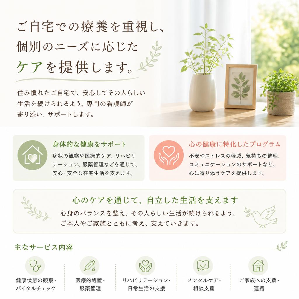 訪問看護の特徴とメリット