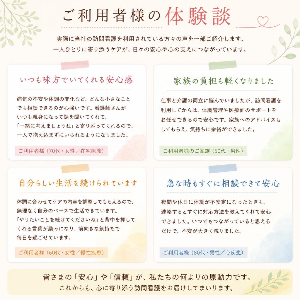 ご利用者様の声