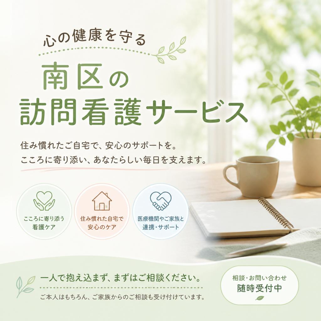 心の健康を守る、南区の訪問看護サービス