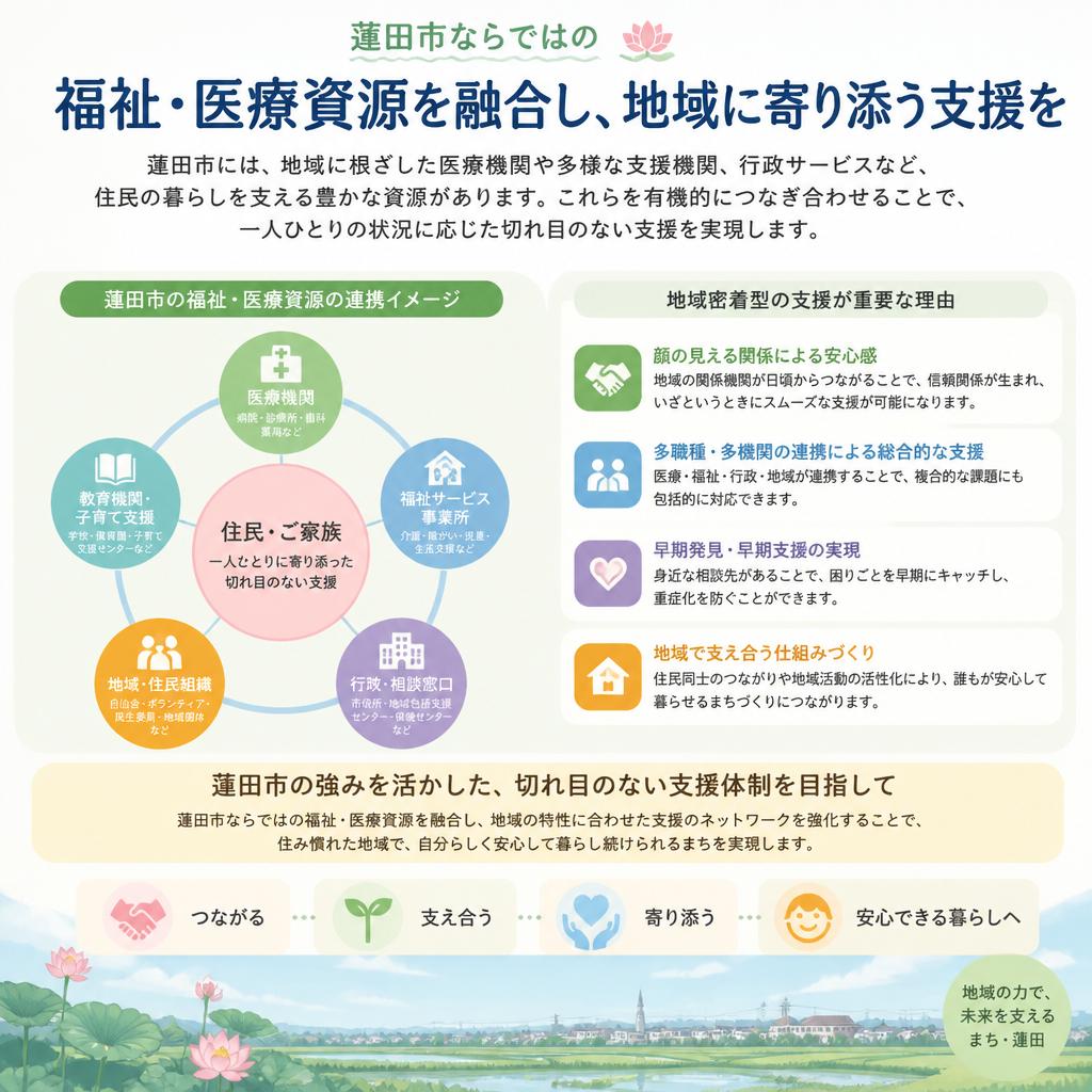 地域密着型の支援、蓮田市の素晴らしい環境