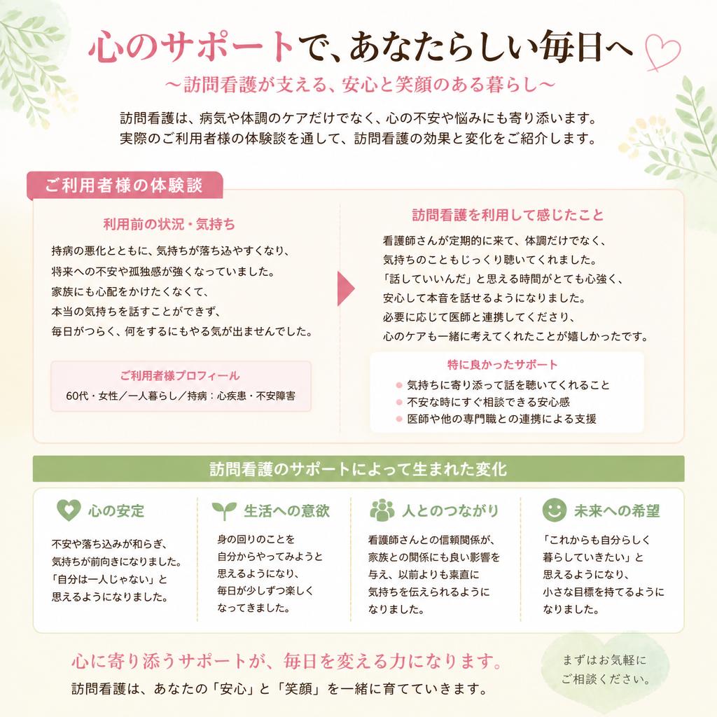 利用者様の声—実際の体験談